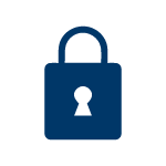 padlock icon in blue