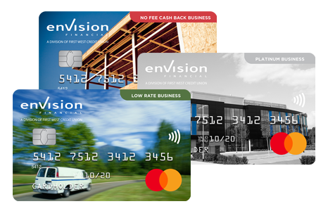 3 Envision Financial business credit cards stacked on top of each other.jpg