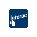 interac e-transfer logo in white on dark blue square